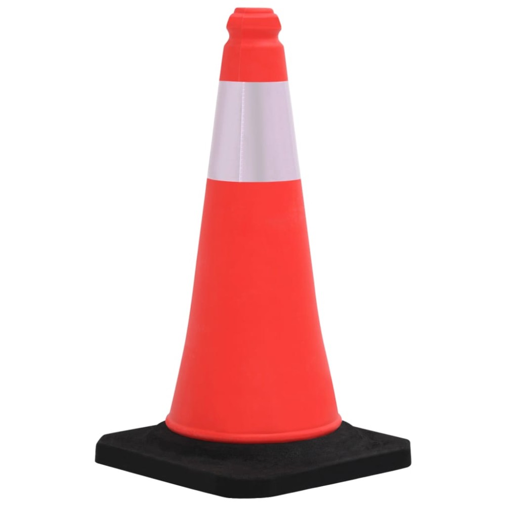 vidaXL Conuri de trafic reflectorizante cu baze grele, 10 buc., 50 cm