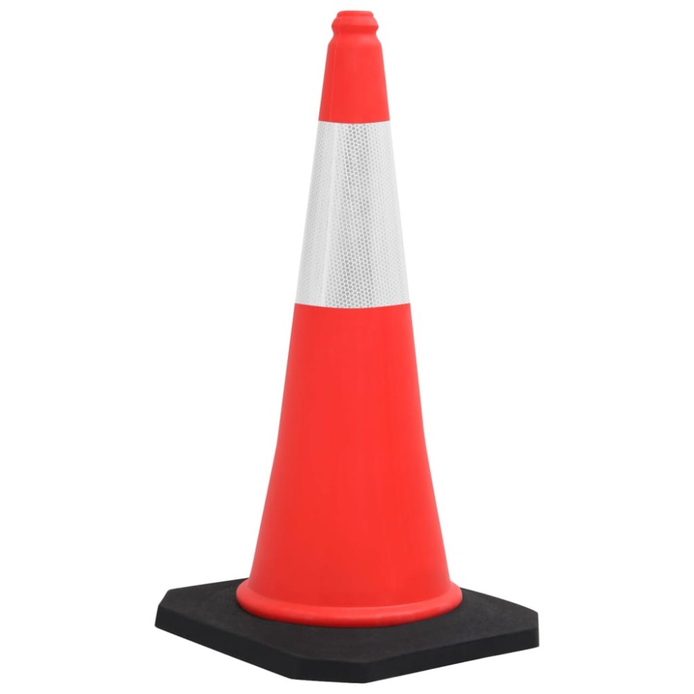 vidaXL Conuri rutiere reflectorizante cu baze grele 4 buc. 75 cm