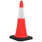 vidaXL Conuri rutiere reflectorizante cu baze grele 4 buc. 75 cm vidaXL Conuri rutiere reflectorizante cu baze grele 4 buc. 75 cm