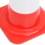 vidaXL Conuri rutiere reflectorizante, 4 buc., roșu și alb, 50 cm vidaXL Conuri rutiere reflectorizante, 4 buc., roșu și alb, 50 cm