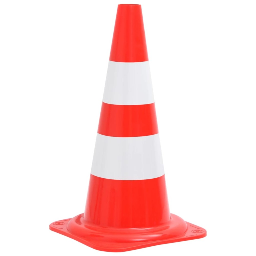 vidaXL Conuri rutiere reflectorizante, 20 buc., roșu și alb, 50 cm