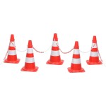 vidaXL Set de lanț și con, lanț 10 m, roșu și alb vidaXL Set de lanț și con, lanț 10 m, roșu și alb