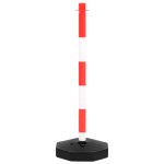 vidaXL Set stâlp semnalizare trafic, cu lanț din plastic de 10 m vidaXL Set stâlp semnalizare trafic, cu lanț din plastic de 10 m