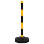 vidaXL Set stâlp semnalizare trafic, cu lanț din plastic de 10 m