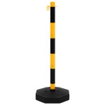 vidaXL Set stâlp semnalizare trafic, cu lanț din plastic de 10 m