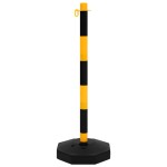 vidaXL Set stâlp semnalizare trafic, cu lanț din plastic de 10 m