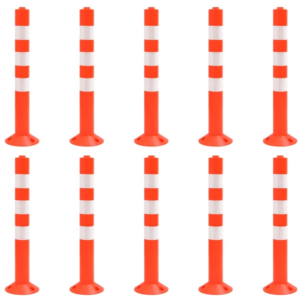 vidaXL Bornă de control trafic, 10 buc., 75 cm, PE