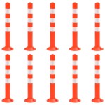 vidaXL Bornă de control trafic, 10 buc., 75 cm, PE vidaXL Bornă de control trafic, 10 buc., 75 cm, PE
