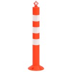 vidaXL Bornă de control trafic cu lanţ, 10 buc., 75 cm, PE vidaXL Bornă de control trafic cu lanţ, 10 buc., 75 cm, PE