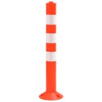vidaXL Bornă de control trafic cu lanţ, 10 buc., 75 cm, PE vidaXL Bornă de control trafic cu lanţ, 10 buc., 75 cm, PE