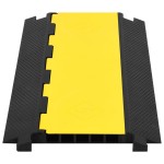 vidaXL Rampă de protecție cabluri, 5 canale, 90 cm, cauciuc vidaXL Rampă de protecție cabluri, 5 canale, 90 cm, cauciuc