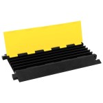 vidaXL Rampă de protecție cabluri, 5 canale, 90 cm, cauciuc vidaXL Rampă de protecție cabluri, 5 canale, 90 cm, cauciuc