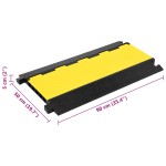 vidaXL Rampă de protecție cabluri, 5 canale, 90 cm, cauciuc vidaXL Rampă de protecție cabluri, 5 canale, 90 cm, cauciuc