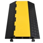 vidaXL Rampă de protecție cabluri, 2 canale, 90 cm, cauciuc vidaXL Rampă de protecție cabluri, 2 canale, 90 cm, cauciuc