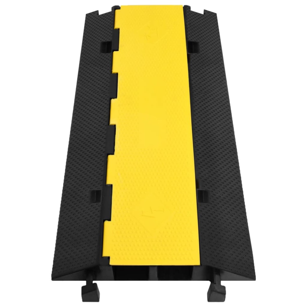 vidaXL Rampă de protecție cabluri, 2 canale, 100 cm, cauciuc