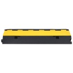 vidaXL Rampă de protecție cabluri, 2 canale, 100 cm, cauciuc