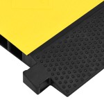 vidaXL Rampă de protecție cabluri, 2 canale, 100 cm, cauciuc