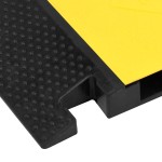 vidaXL Rampă de protecție cabluri, 2 canale, 100 cm, cauciuc