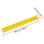 vidaXL Rampe de protecție pentru cabluri, 4 buc., galben, 98,5 cm vidaXL Rampe de protecție pentru cabluri, 4 buc., galben, 98,5 cm