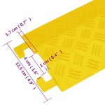vidaXL Rampe de protecție pentru cabluri, 4 buc., galben, 98,5 cm vidaXL Rampe de protecție pentru cabluri, 4 buc., galben, 98,5 cm