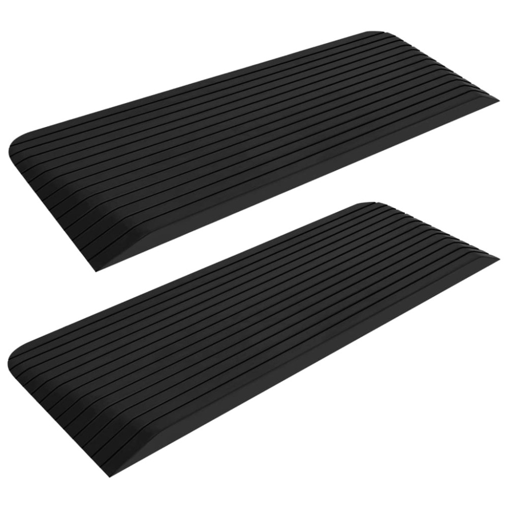 vidaXL Rampe tip prag, 2 buc.,110x41x5 cm, cauciuc