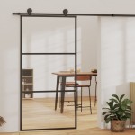 vidaXL Ușă glisantă, negru, 102x205 cm, sticlă ESG și aluminiu vidaXL Ușă glisantă, negru, 102x205 cm, sticlă ESG și aluminiu