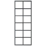 vidaXL Ușă glisantă, negru, 76x205 cm, sticlă ESG și aluminiu vidaXL Ușă glisantă, negru, 76x205 cm, sticlă ESG și aluminiu