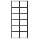 vidaXL Ușă glisantă, negru, 90x205 cm, sticlă ESG și aluminiu vidaXL Ușă glisantă, negru, 90x205 cm, sticlă ESG și aluminiu