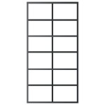 vidaXL Ușă glisantă, negru, 102x205 cm, sticlă ESG și aluminiu vidaXL Ușă glisantă, negru, 102x205 cm, sticlă ESG și aluminiu
