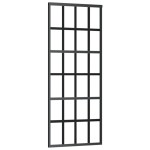 vidaXL Ușă glisantă, negru, 76x205 cm, sticlă ESG și aluminiu