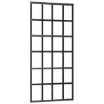 vidaXL Ușă glisantă, negru, 90x205 cm, sticlă ESG și aluminiu vidaXL Ușă glisantă, negru, 90x205 cm, sticlă ESG și aluminiu