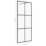 vidaXL Paravan de duș walk-in negru 80x195 cm sticlă ESG transparentă vidaXL Paravan de duș walk-in negru 80x195 cm sticlă ESG transparentă