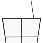 vidaXL Paravan duș walk-in, negru, 100x195 cm, sticlă ESG transparentă vidaXL Paravan duș walk-in, negru, 100x195 cm, sticlă ESG transparentă