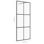 vidaXL Paravan de duș walk-in negru 115x195 cm sticlă ESG transparentă vidaXL Paravan de duș walk-in negru 115x195 cm sticlă ESG transparentă