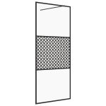 vidaXL Paravan duș walk-in, negru, 100x195 cm, sticlă ESG transparentă vidaXL Paravan duș walk-in, negru, 100x195 cm, sticlă ESG transparentă