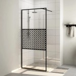 vidaXL Paravan de duș walk-in negru 115x195 cm sticlă ESG transparentă vidaXL Paravan de duș walk-in negru 115x195 cm sticlă ESG transparentă
