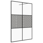 vidaXL Paravan de duș walk-in negru 140x195 cm sticlă ESG transparentă vidaXL Paravan de duș walk-in negru 140x195 cm sticlă ESG transparentă