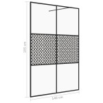 vidaXL Paravan de duș walk-in negru 140x195 cm sticlă ESG transparentă vidaXL Paravan de duș walk-in negru 140x195 cm sticlă ESG transparentă