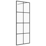 vidaXL Paravan de duș walk-in negru 80x195 cm sticlă ESG transparentă vidaXL Paravan de duș walk-in negru 80x195 cm sticlă ESG transparentă