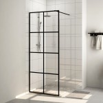 vidaXL Paravan de duș walk-in negru 80x195 cm sticlă ESG transparentă vidaXL Paravan de duș walk-in negru 80x195 cm sticlă ESG transparentă