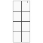 vidaXL Paravan de duș walk-in negru 80x195 cm sticlă ESG transparentă vidaXL Paravan de duș walk-in negru 80x195 cm sticlă ESG transparentă