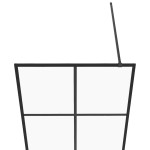 vidaXL Paravan de duș walk-in negru 80x195 cm sticlă ESG transparentă vidaXL Paravan de duș walk-in negru 80x195 cm sticlă ESG transparentă
