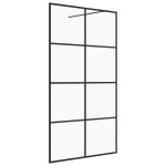 vidaXL Paravan de duș walk-in negru 90x195 cm sticlă ESG transparentă vidaXL Paravan de duș walk-in negru 90x195 cm sticlă ESG transparentă