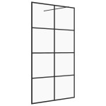 vidaXL Paravan de duș walk-in negru 140x95 cm sticlă ESG transparentă vidaXL Paravan de duș walk-in negru 140x95 cm sticlă ESG transparentă
