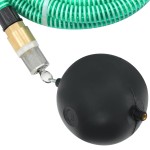 vidaXL Furtun de aspirație cu racorduri din alamă, verde 1,1" 3 m, PVC