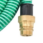 vidaXL Furtun de aspirație cu racorduri din alamă, verde 1,1" 15 m PVC vidaXL Furtun de aspirație cu racorduri din alamă, verde 1,1" 15 m PVC