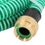 vidaXL Furtun de aspirație cu racorduri din alamă, verde 1,1" 25 m PVC vidaXL Furtun de aspirație cu racorduri din alamă, verde 1,1" 25 m PVC