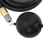 vidaXL Furtun de aspirație cu racorduri din alamă, negru 1,1" 25 m PVC
