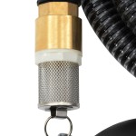 vidaXL Furtun de aspirație cu racorduri din alamă, negru 1,1" 25 m PVC