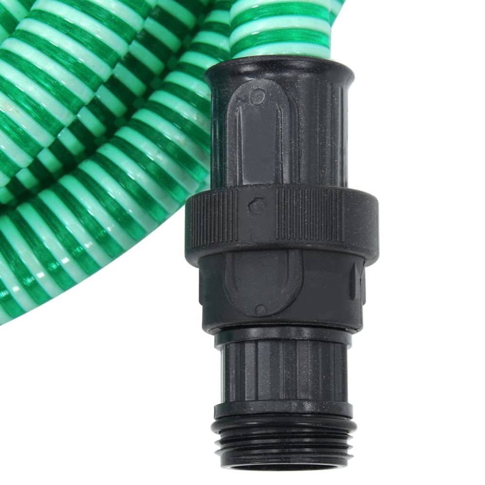 vidaXL Furtun de aspirație cu racorduri din PVC, verde 1" 10 m, PVC